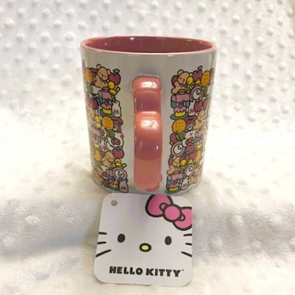 Hello Kitty Heart Handle "Favorite Things" 14oz Cafe Mug-NEW - Picture 6 of 8